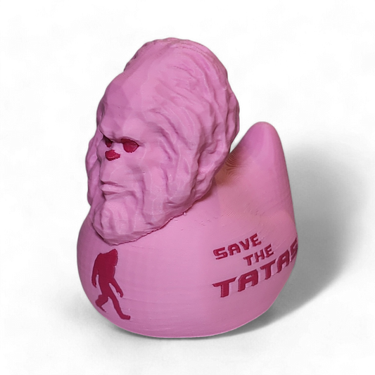 Bigfoot Save The Tatas Breast Cancer Awareness Duck