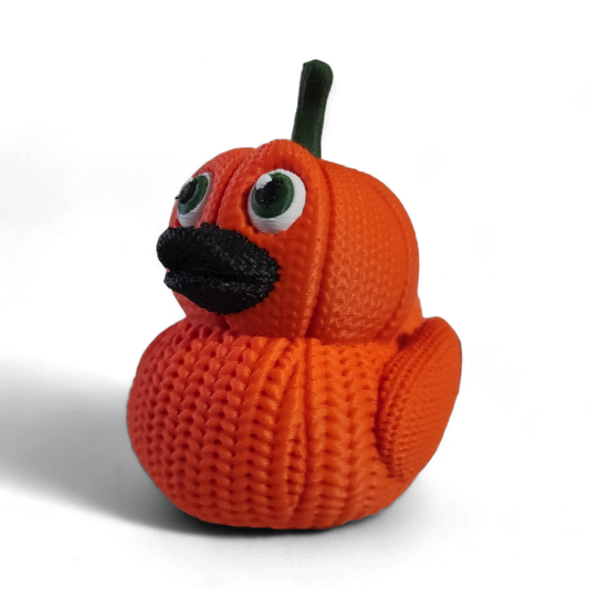 Knit Pumpkin Duck